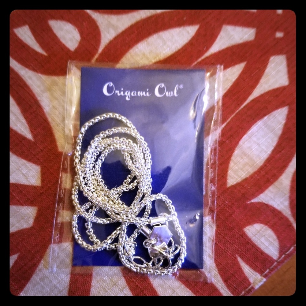 Origami owl silver cube chain